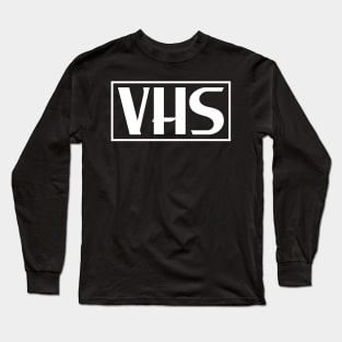 VHS Logo in White Long Sleeve T-Shirt